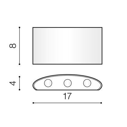 Azzardo AZ3484 - LED Zunanja stenska svetilka GINNA LED/1W/230V IP54