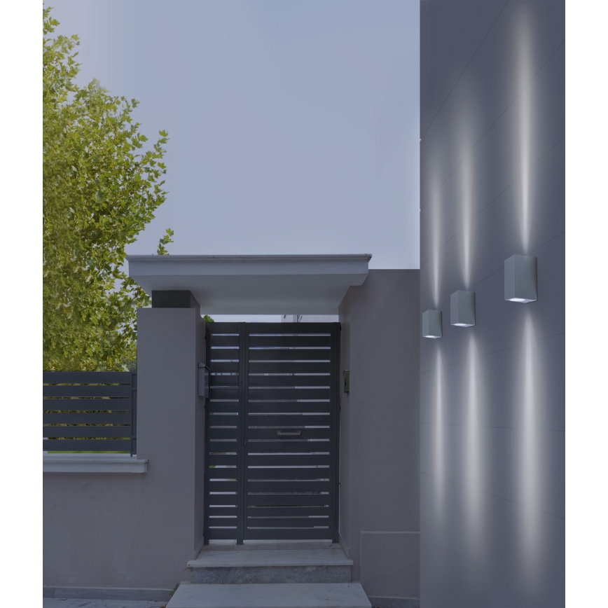 Azzardo AZ4267 - Zunanja stenska svetilka RIMINI 1xGU10/35W/230V IP54 kvadrat