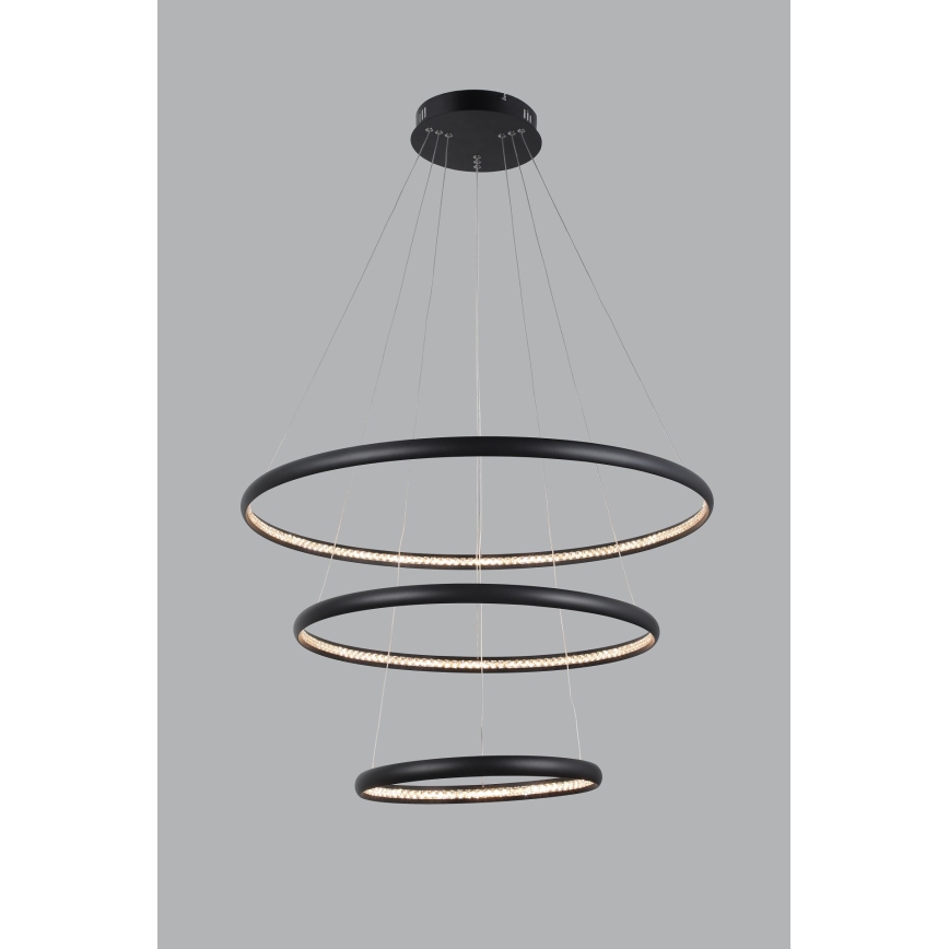 Azzardo AZ4428 - LED Lestenec na vrvici BRIGHTON LED/55W/230V črna