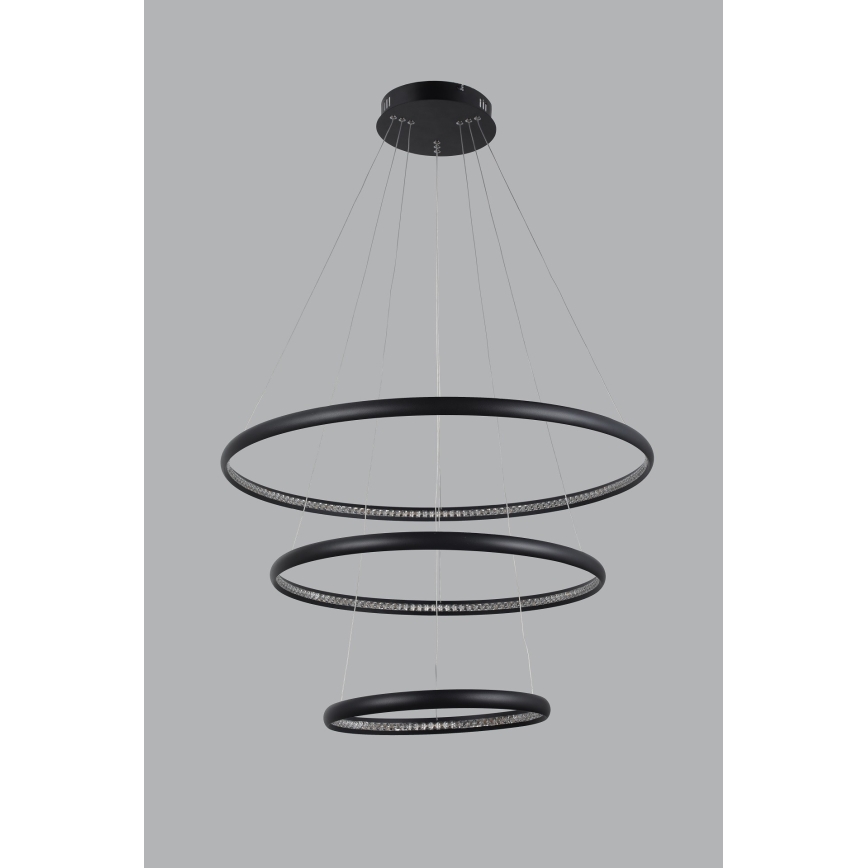 Azzardo AZ4428 - LED Lestenec na vrvici BRIGHTON LED/55W/230V črna