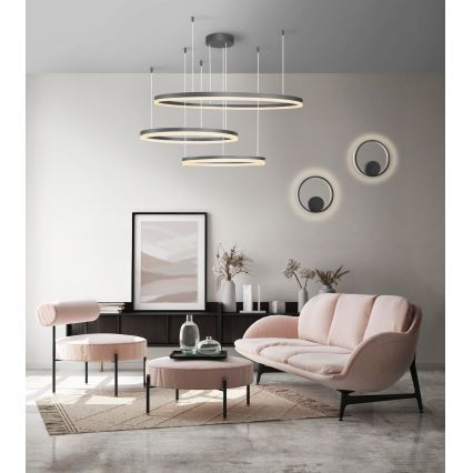 Azzardo AZ4707 - LED lestenec na kablu HALO LED/130W/230V črna