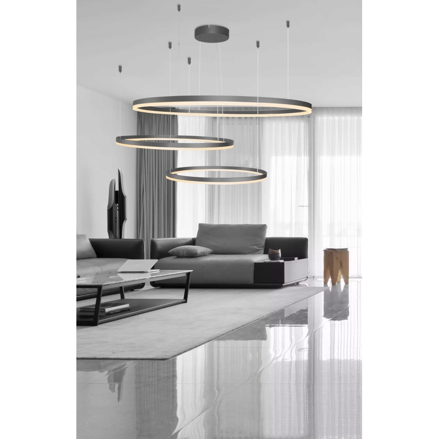 Azzardo AZ4707 - LED lestenec na kablu HALO LED/130W/230V črna