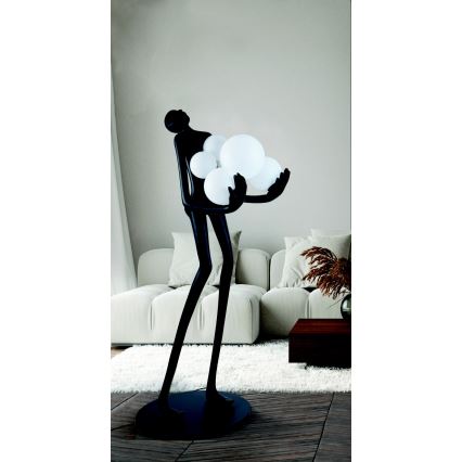 Azzardo AZ4985 - Talna svetilka ATLAS 6xE14/50W/230V 180 cm smola