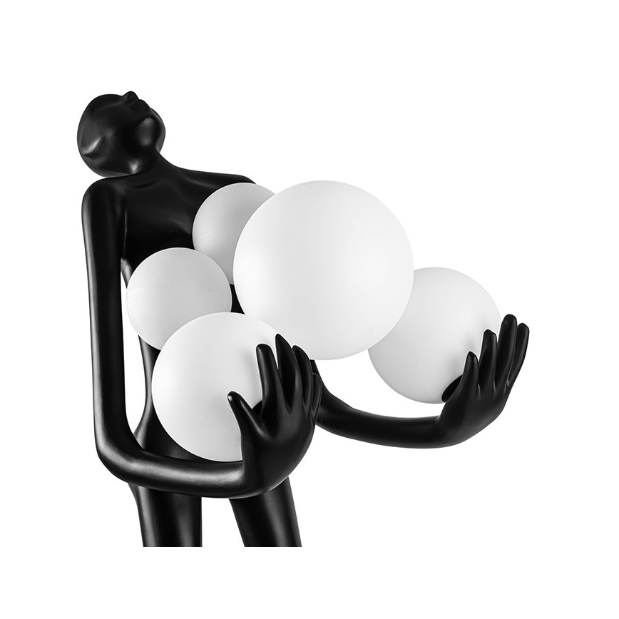 Azzardo AZ4985 - Talna svetilka ATLAS 6xE14/50W/230V 180 cm smola