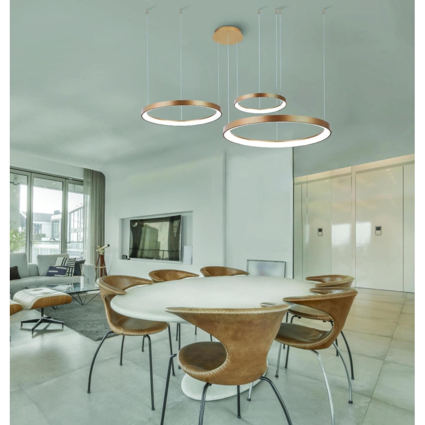 Azzardo AZ5023 - LED Zatemnitveni lestenec na vrvici AGNES LED/60W/230V pr. 78 cm zlata