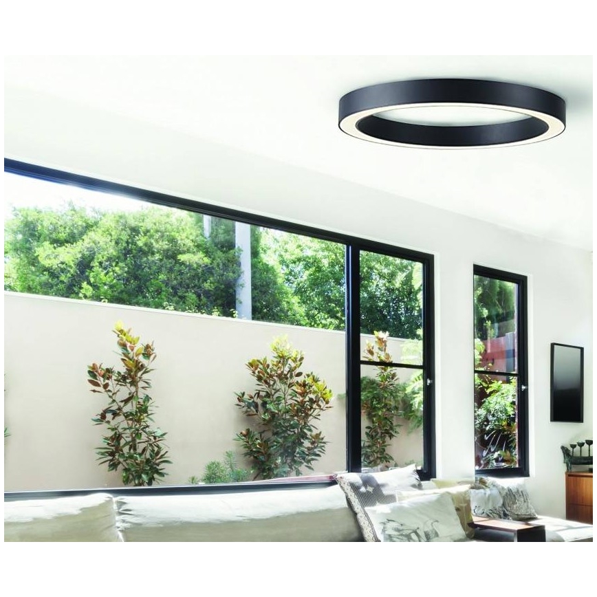 Azzardo AZ5035 - LED Zatemnitvena stropna svetilka MARCO LED/60W/230V črna + Daljinski upravljalnik
