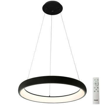 Azzardo AZ5066 - LED Zatemnitveni lestenec na vrvici ANTONIO LED/80W/230V črna + Daljinski upravljalnik