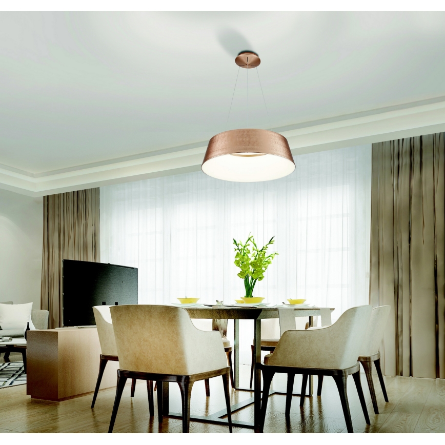 Azzardo AZ5095 - LED Zatemnitveni lestenec na vrvici EMMA LED/60W/230V zlata + Daljinski upravljalnik