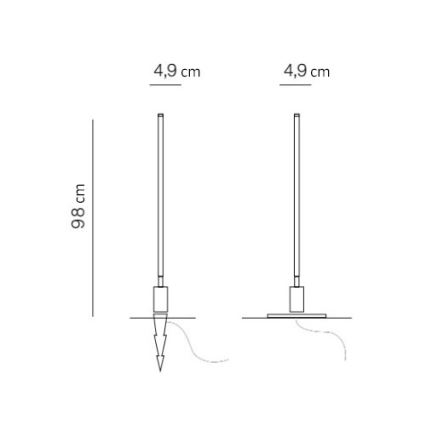 Azzardo AZ5338 - LED Zunanja svetilka FREDO LED/12W/230V IP54 98 cm