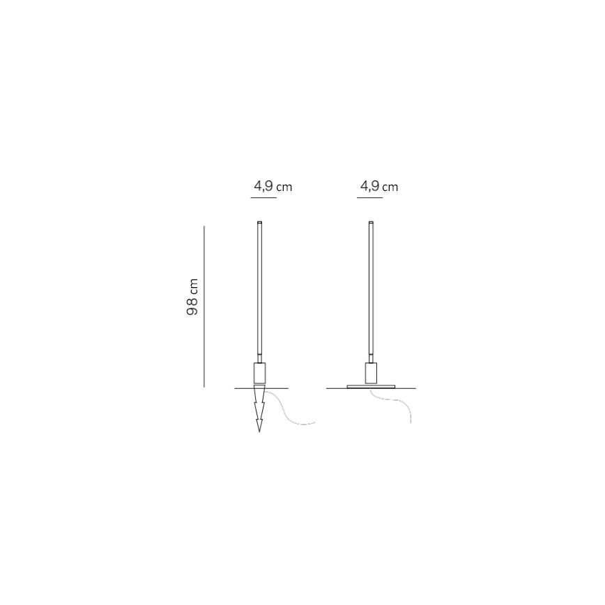 Azzardo AZ5338 - LED Zunanja svetilka FREDO LED/12W/230V IP54 98 cm