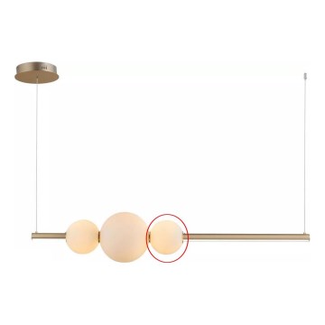 Azzardo - Nadomestno steklo za lestenec SANDRA bela - majhno pr. 15 cm