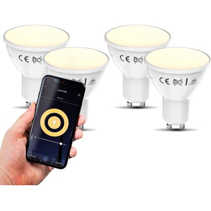 B.K. Licht 1261 - SET 4x LED Zatemnitvena žarnica GU10/5,5W/230V Wi-Fi Tuya 2700K
