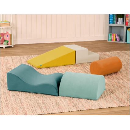 B-Toys - Otroške penaste kocke MAXI WONDERSHAPES 5 kom.