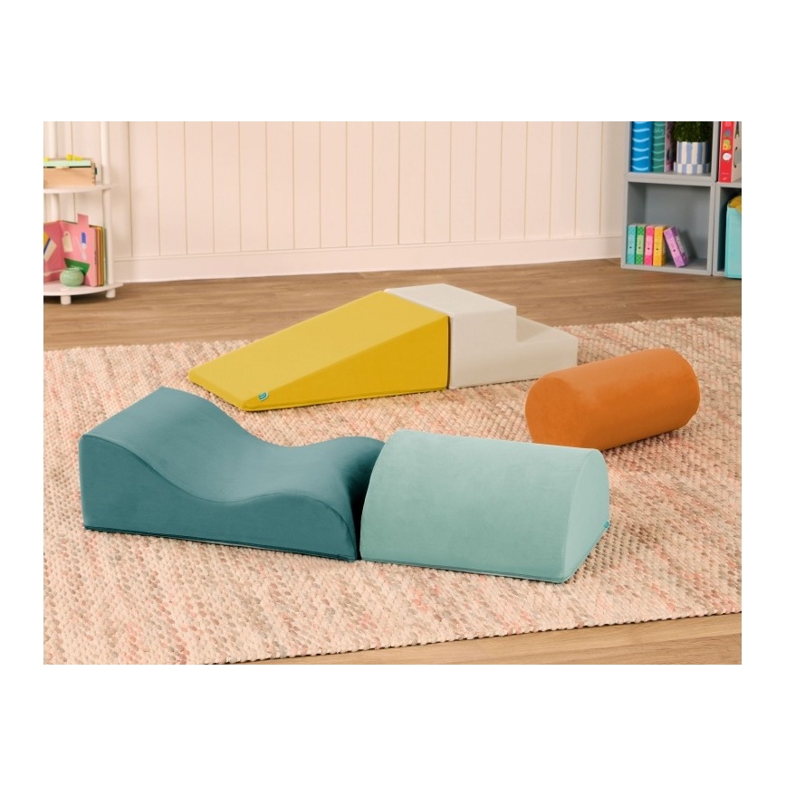 B-Toys - Otroške penaste kocke MAXI WONDERSHAPES 5 kom.