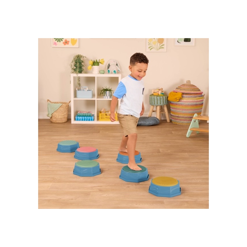 B-Toys - Otroški kamni za ravnotežje BALANCE & HOP 6 kom.