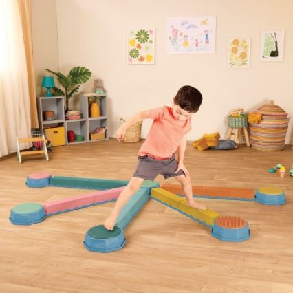 B-Toys - Otroški kamni za ravnotežje BALANCE & HOP 6 kom.