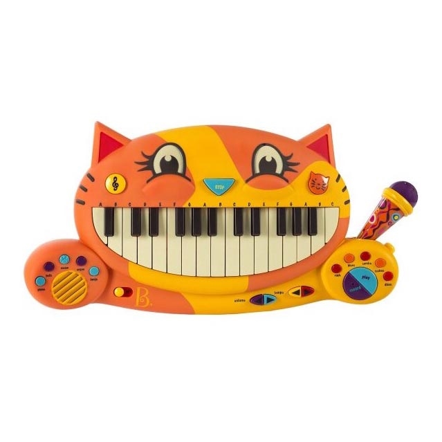 B-Toys - Otroški klavir z mikrofonom Cat 4xAA