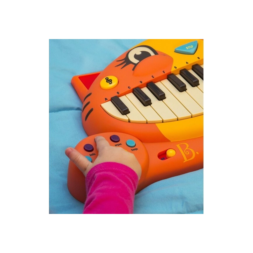 B-Toys - Otroški klavir z mikrofonom Cat 4xAA