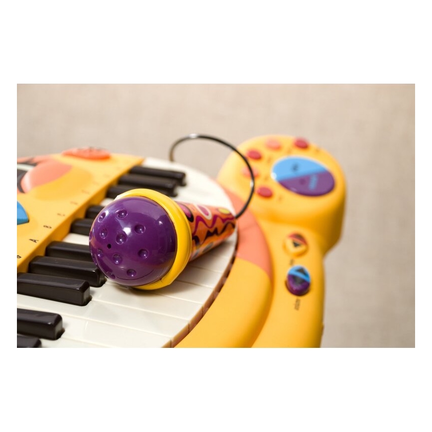 B-Toys - Otroški klavir z mikrofonom Cat 4xAA