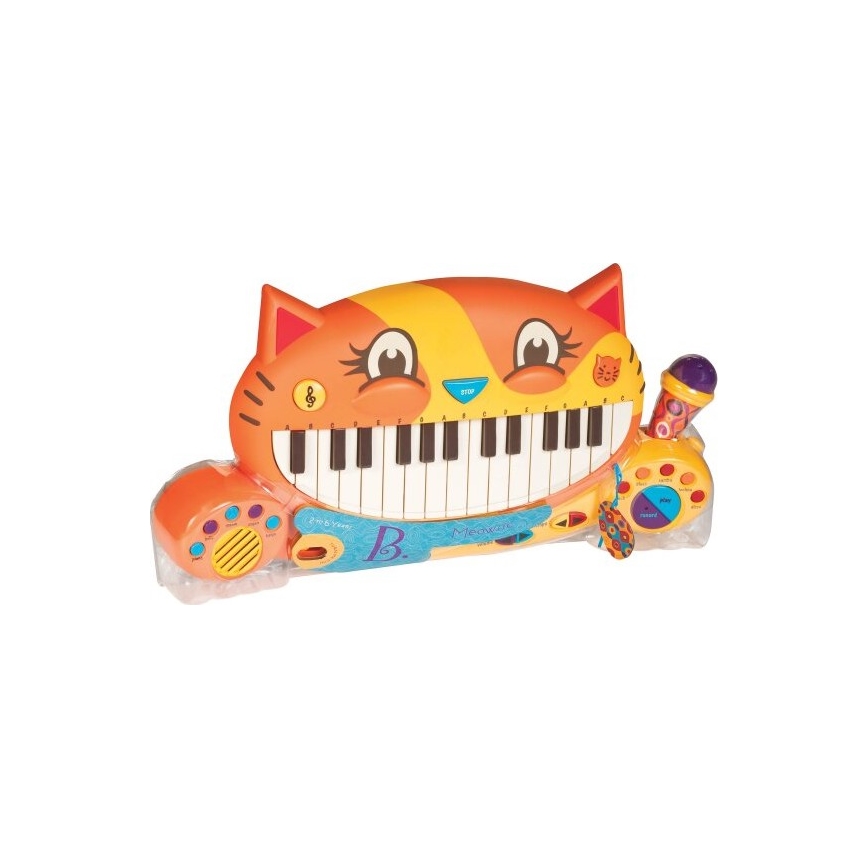B-Toys - Otroški klavir z mikrofonom Cat 4xAA