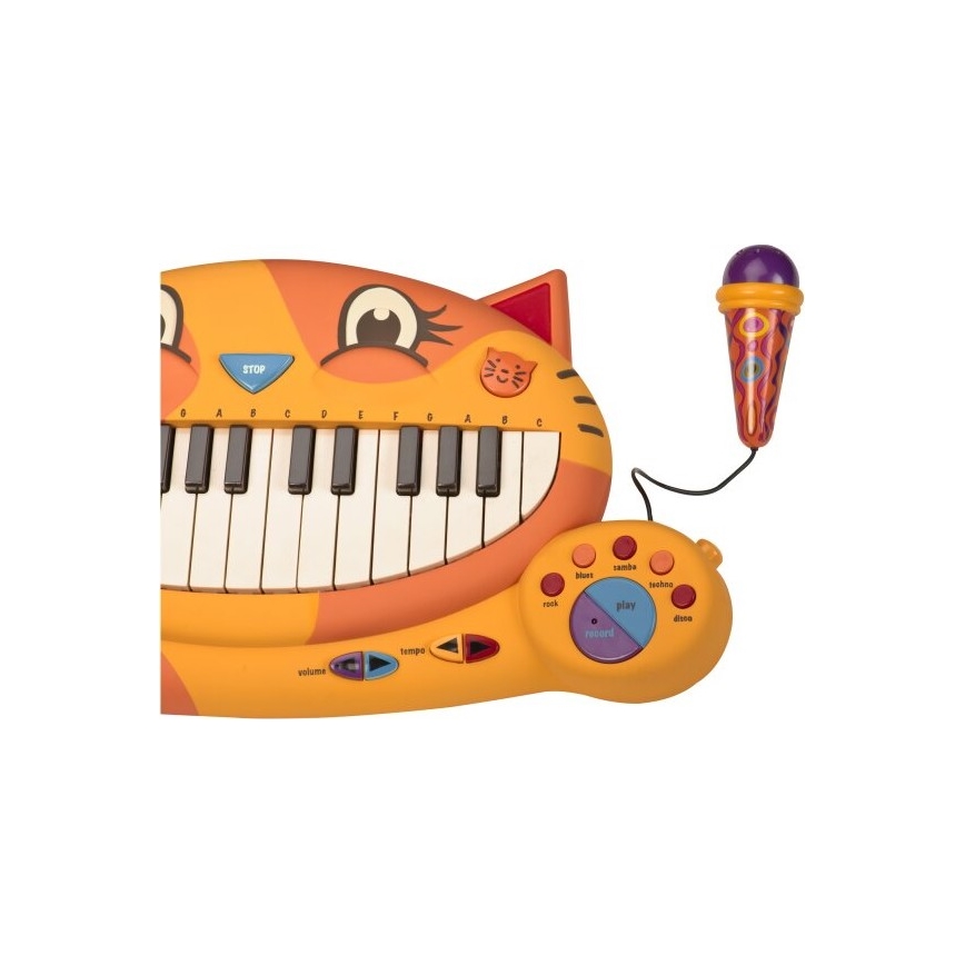 B-Toys - Otroški klavir z mikrofonom Cat 4xAA