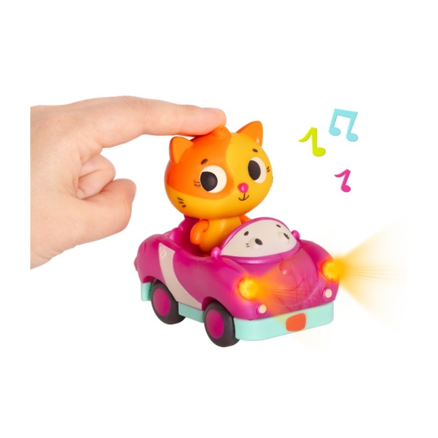 B-Toys - Svetleči avtomobilčki z melodijo 3xAG13