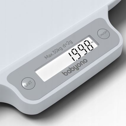 BabyOno - Elektronska tehtnica za otroke do 30 kg 3xAAA