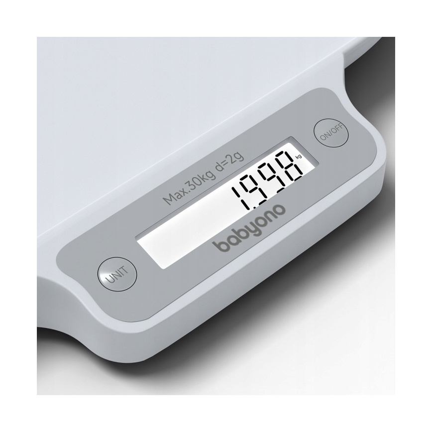 BabyOno - Elektronska tehtnica za otroke do 30 kg 3xAAA