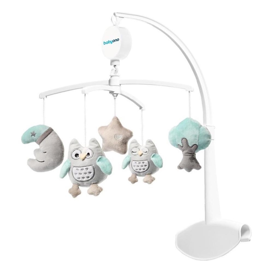 BabyOno - Glasbeni vrtiljak za posteljico sova Sofia