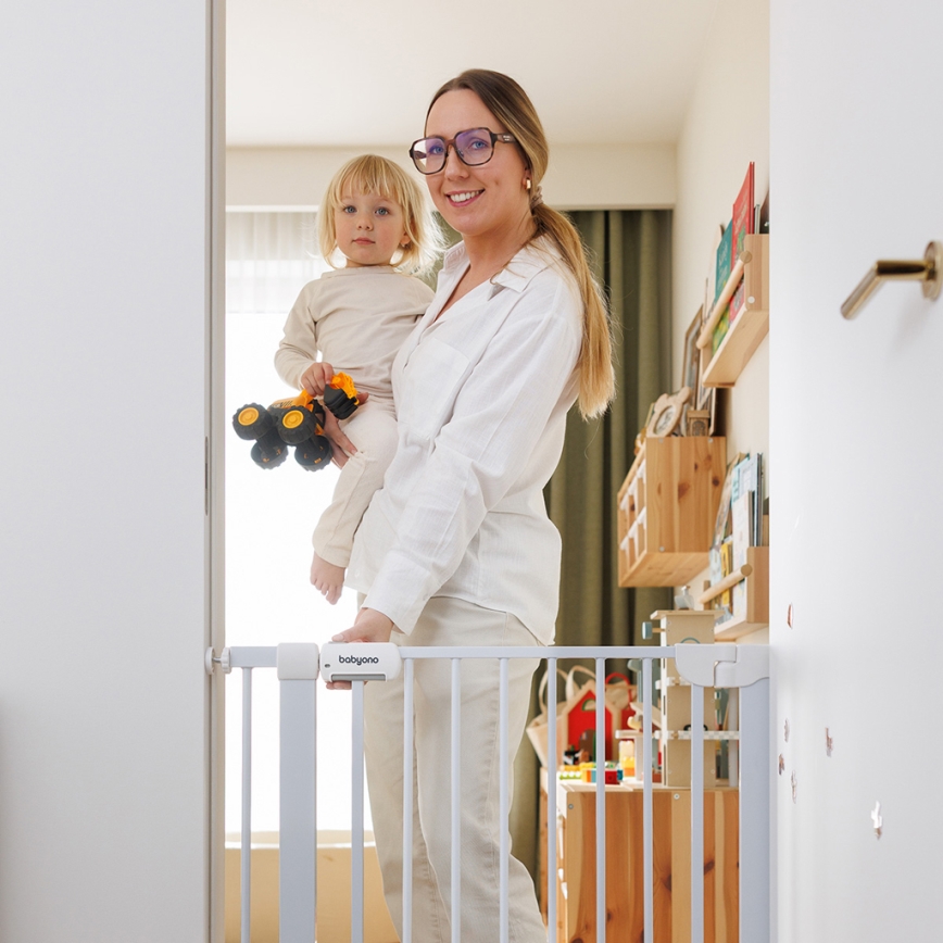 BabyOno - Otroška varnostna ograja 75-96 cm bela