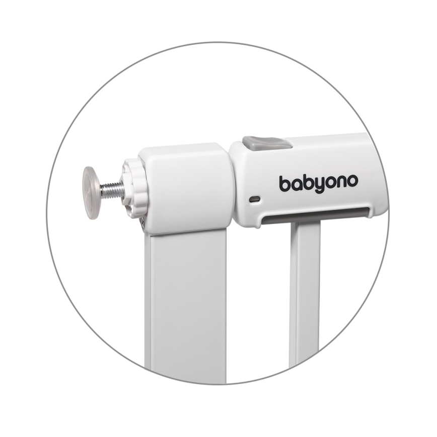 BabyOno - Otroška varnostna ograja 75-96 cm bela