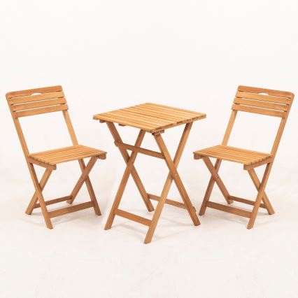 Balkonski set z blazinami iz bukovega lesa