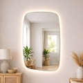 Baltica Design - Kopalniško stensko ogledalo z osvetlitvijo STONE CALM LED/15W/230V 4500K 90x60 cm IP65