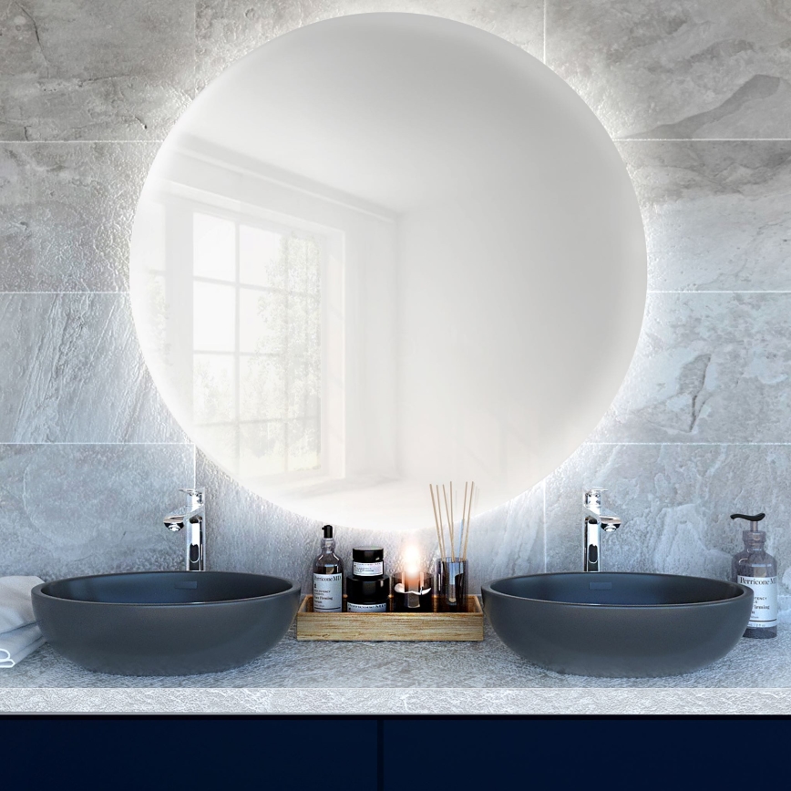 Baltica Design - Kopalniško stensko LED ogledalo z osvetlitvijo BRIGHT LED/15W/230V 6500K premer 90 cm IP65