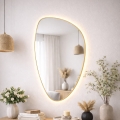 Baltica Design - LED Kopalniško stensko ogledalo z LED osvetlitvijo STONE FLUID LED/15W/230V 4500K 92x55 cm IP65 zlato