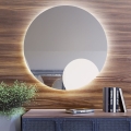 Baltica Design - LED kopalniško stensko ogledalo z osvetlitvijo BRIGHT LED/15W/230V 4500K Ø 80 cm IP65