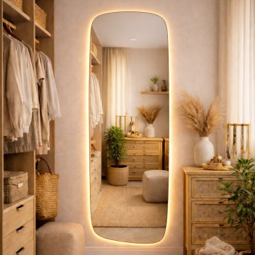 Baltica Design - LED Kopalniško stensko ogledalo z osvetlitvijo STONE CALM LED/15W/230V 2700K 155x50 cm IP65