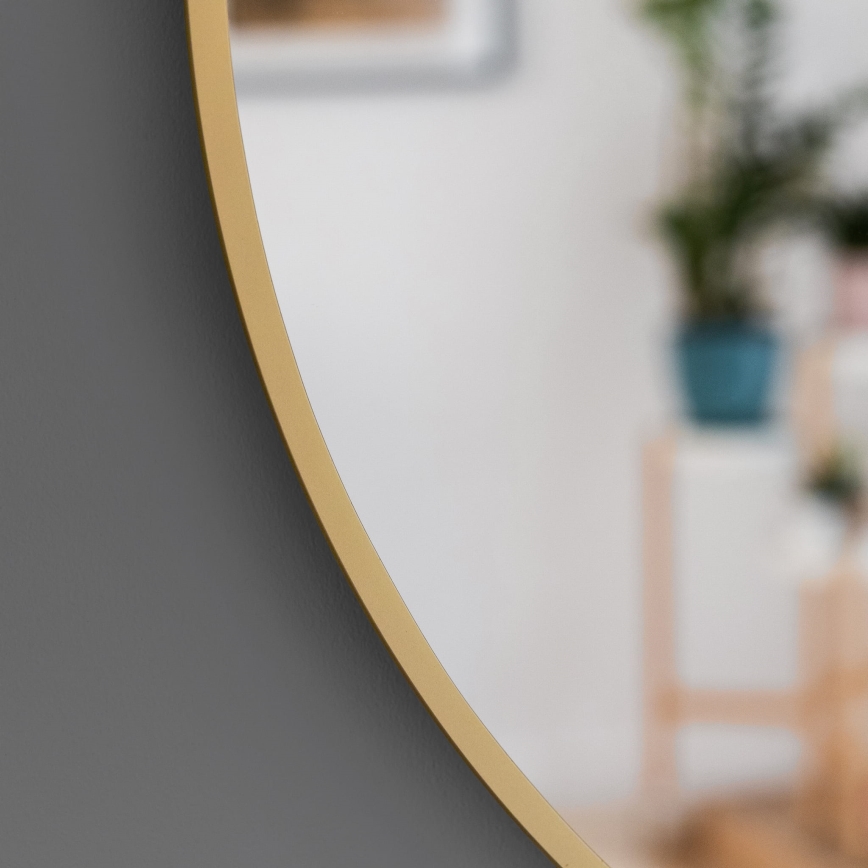 Baltica Design - LED kopalniško stensko ogledalo z ozadno osvetlitvijo BRIGHT LED/15W/230V 4500K pr. 90 cm IP65 zlato