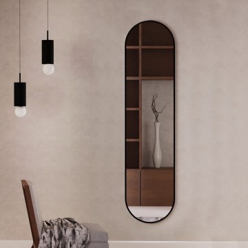Baltica Design - Stensko ogledalo TINY BORDER 155x40 cm črna
