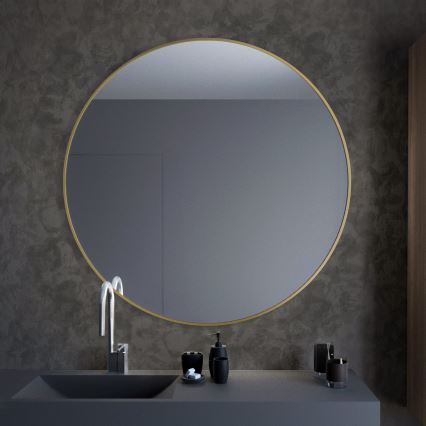 Baltica Design - Stensko ogledalo TINY BORDER, premer 60 cm, zlato