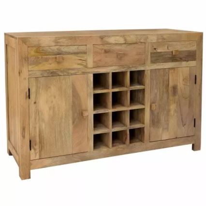 Barska omarica HINA 140x90 cm masiven les/mangovec