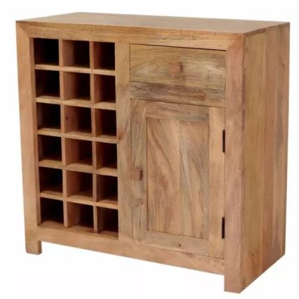 Barska omarica HINA 90x90 cm masivni les/mangovo drevo