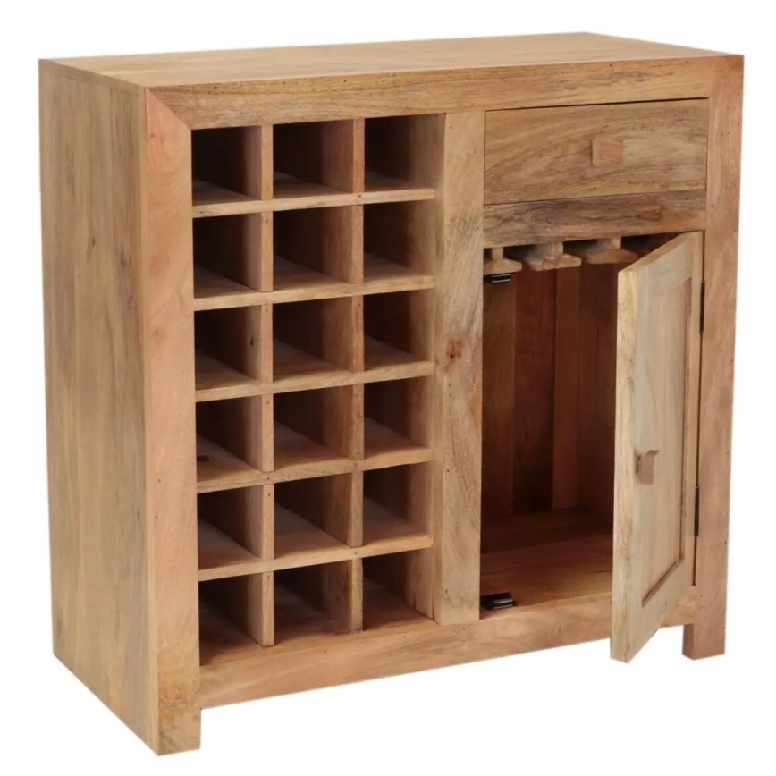 Barska omarica HINA 90x90 cm masivni les/mangovo drevo