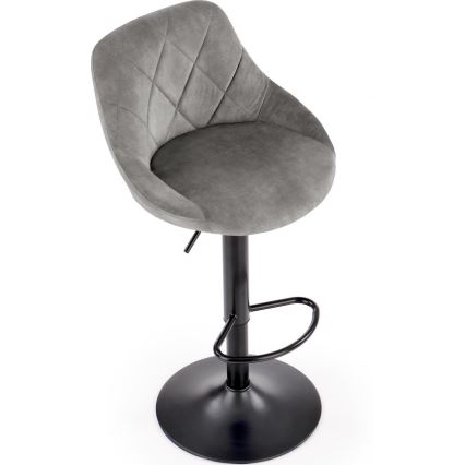 Barski stol 106x47 cm siva/črna