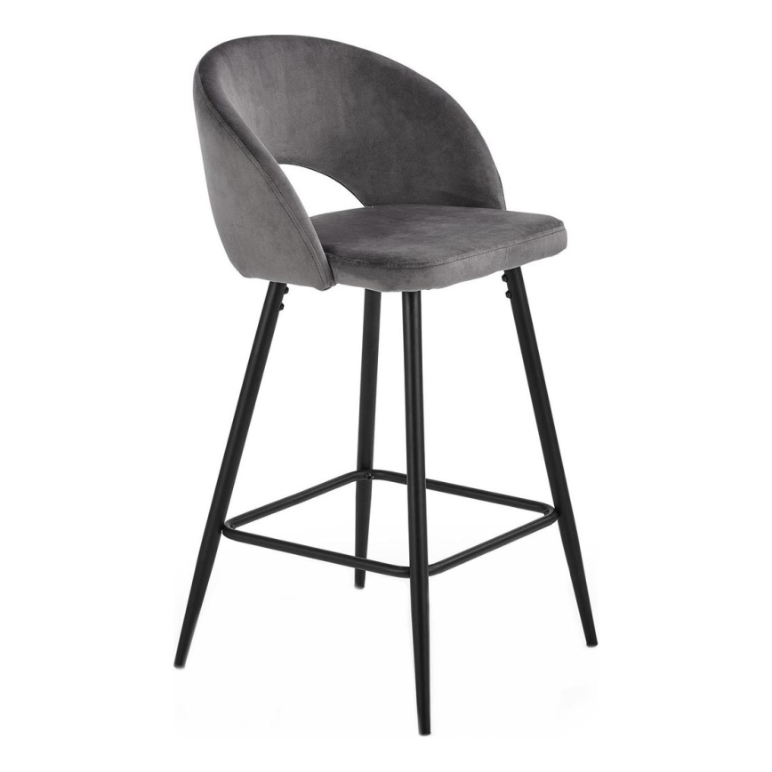 Barski stol 89x49 cm siva/črna
