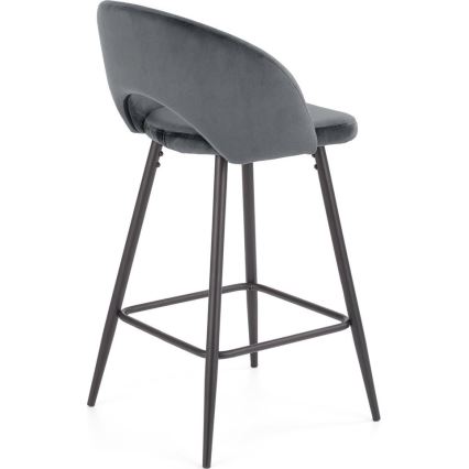Barski stol 89x49 cm siva/črna