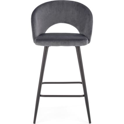 Barski stol 89x49 cm siva/črna