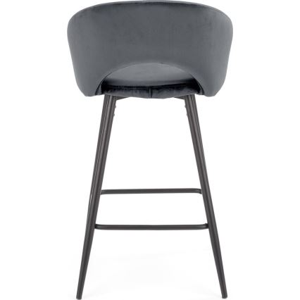 Barski stol 89x49 cm siva/črna