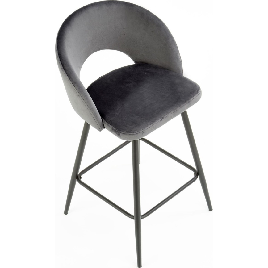 Barski stol 89x49 cm siva/črna