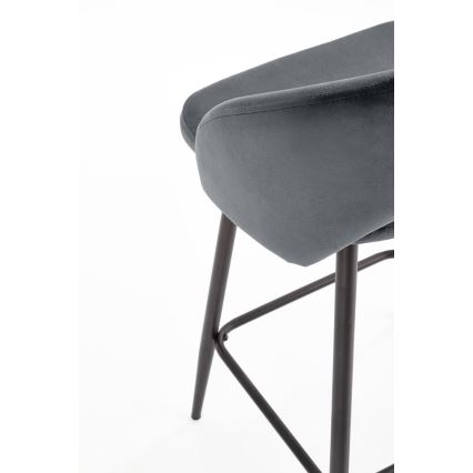 Barski stol 89x49 cm siva/črna